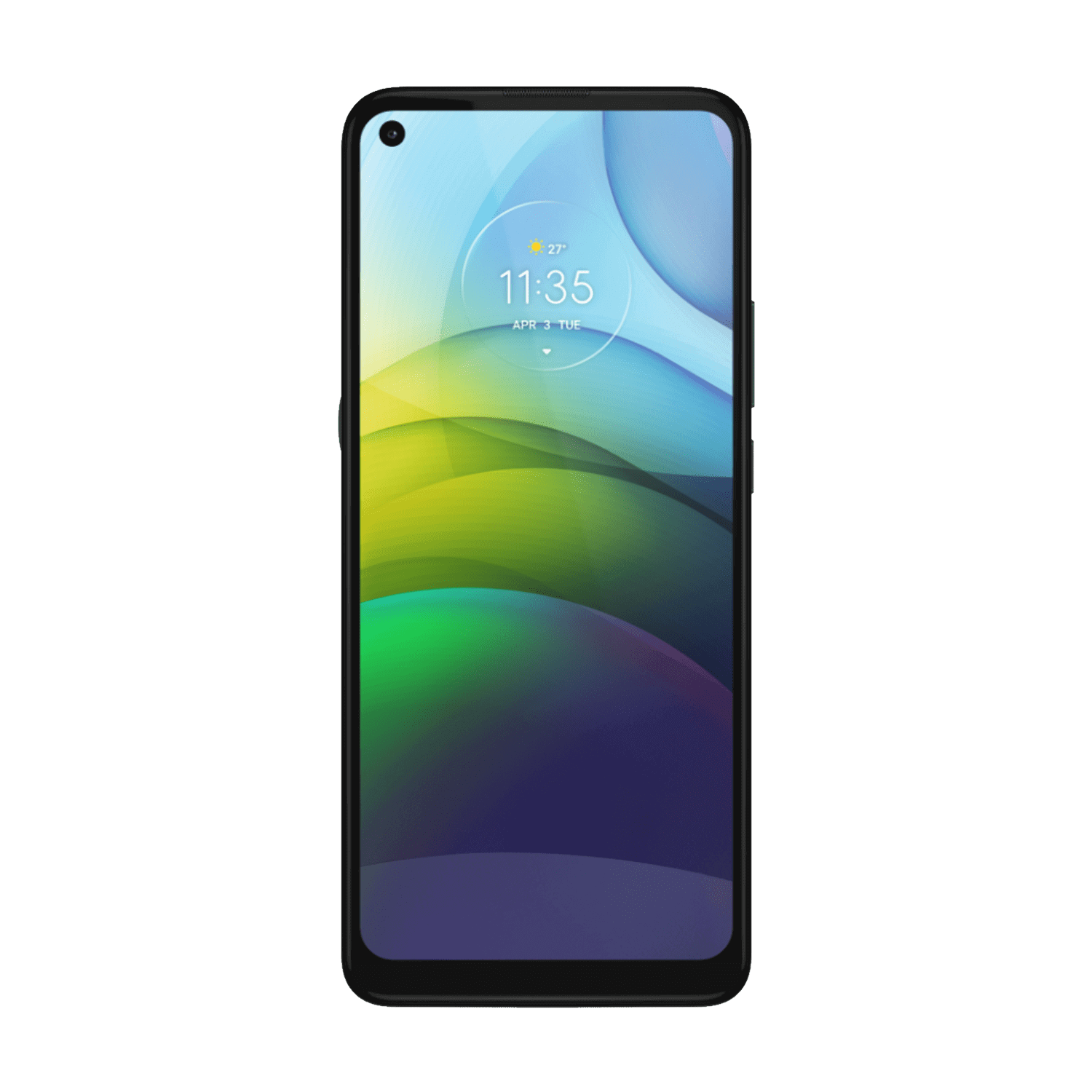 Smartphone with vibrant abstract display