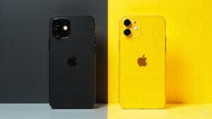 iPhone 13 vs 14 Yellow Black