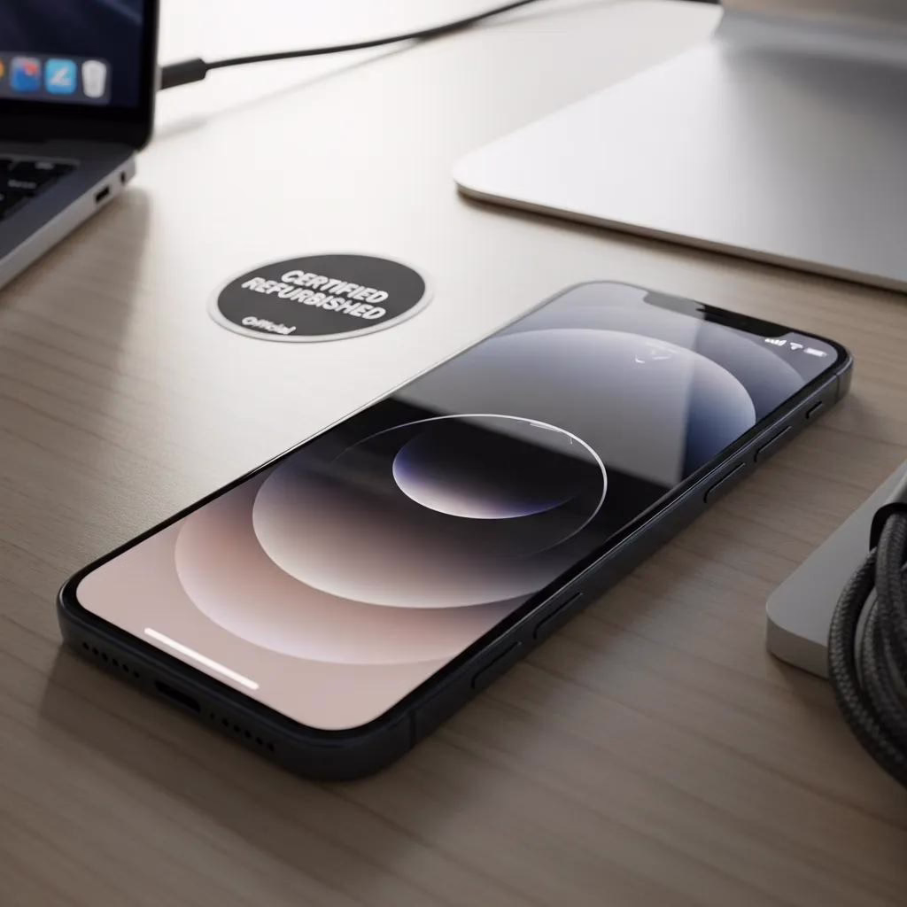 Close-up of a certified refurbished iPhone 16 Pro showcasing its pristine condition