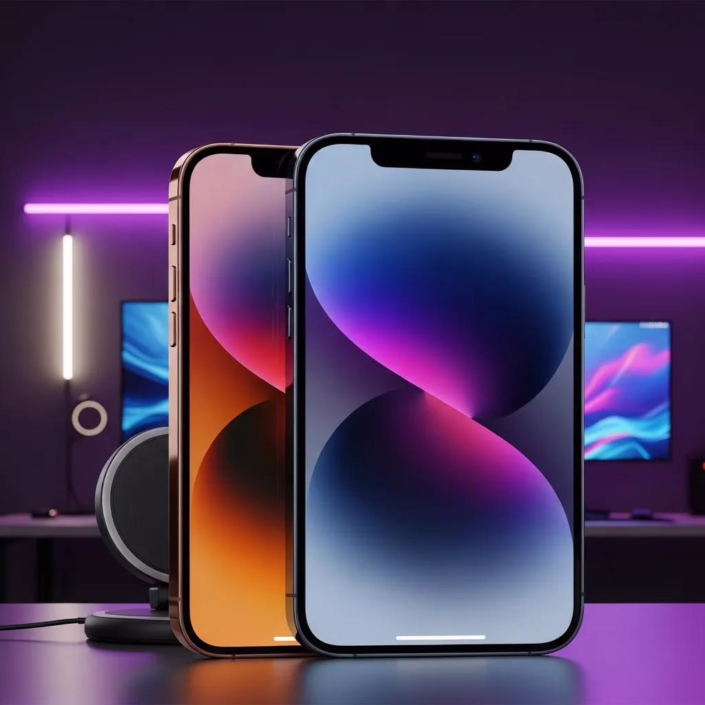 Refurbished iPhone 13 Pro vs iPhone 14 Pro — Which Holds Up Better in 2026? 2 Comparison of iPhone 13 Pro and iPhone 14 Pro displays showcasing vibrant colors and clarity