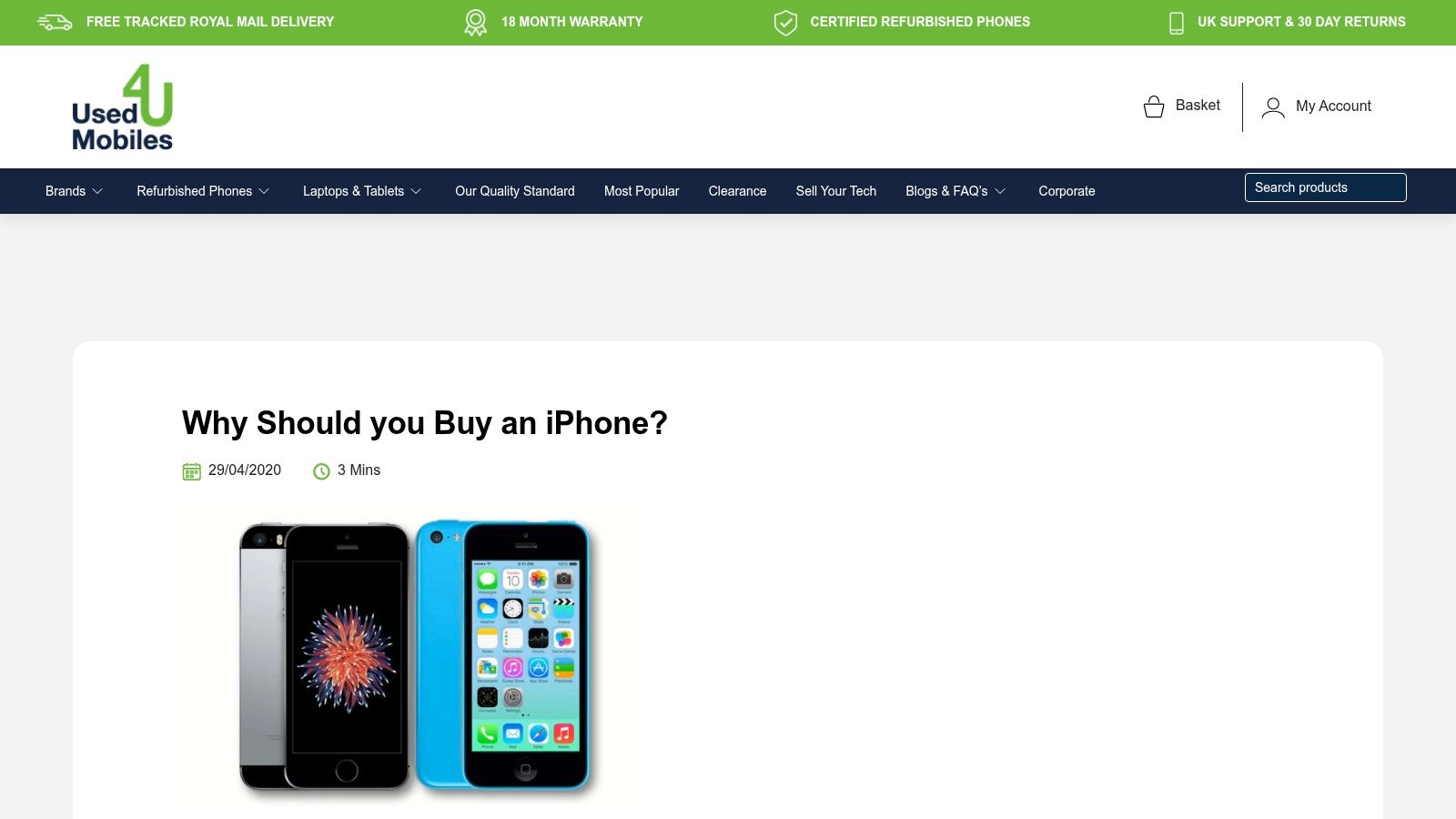 Buy iPhone Pay Monthly UK: 2026's Best Deals 3 Screenshot from https://usedmobiles4u.co.uk/collections/iphones
