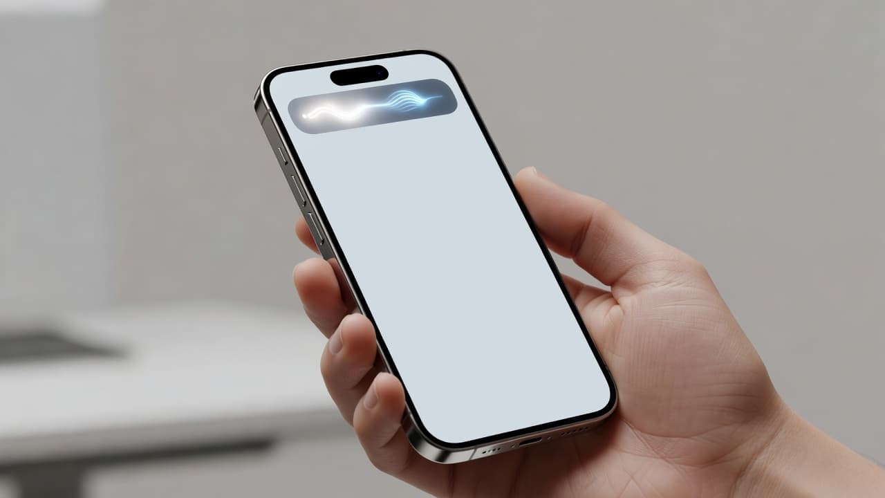 Which Refurbished iPhones Have Dynamic Island in 2026? 1 A person holding a modern smartphone featuring a visible interactive status area at the top of the display.
